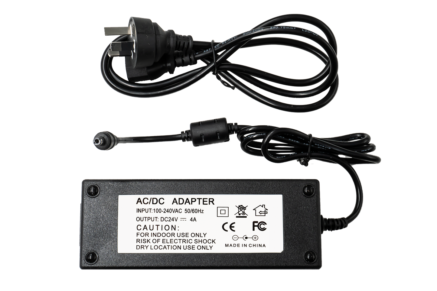 FLEXIPSU100 - power supply 96W, 24VDC output Front Back view 