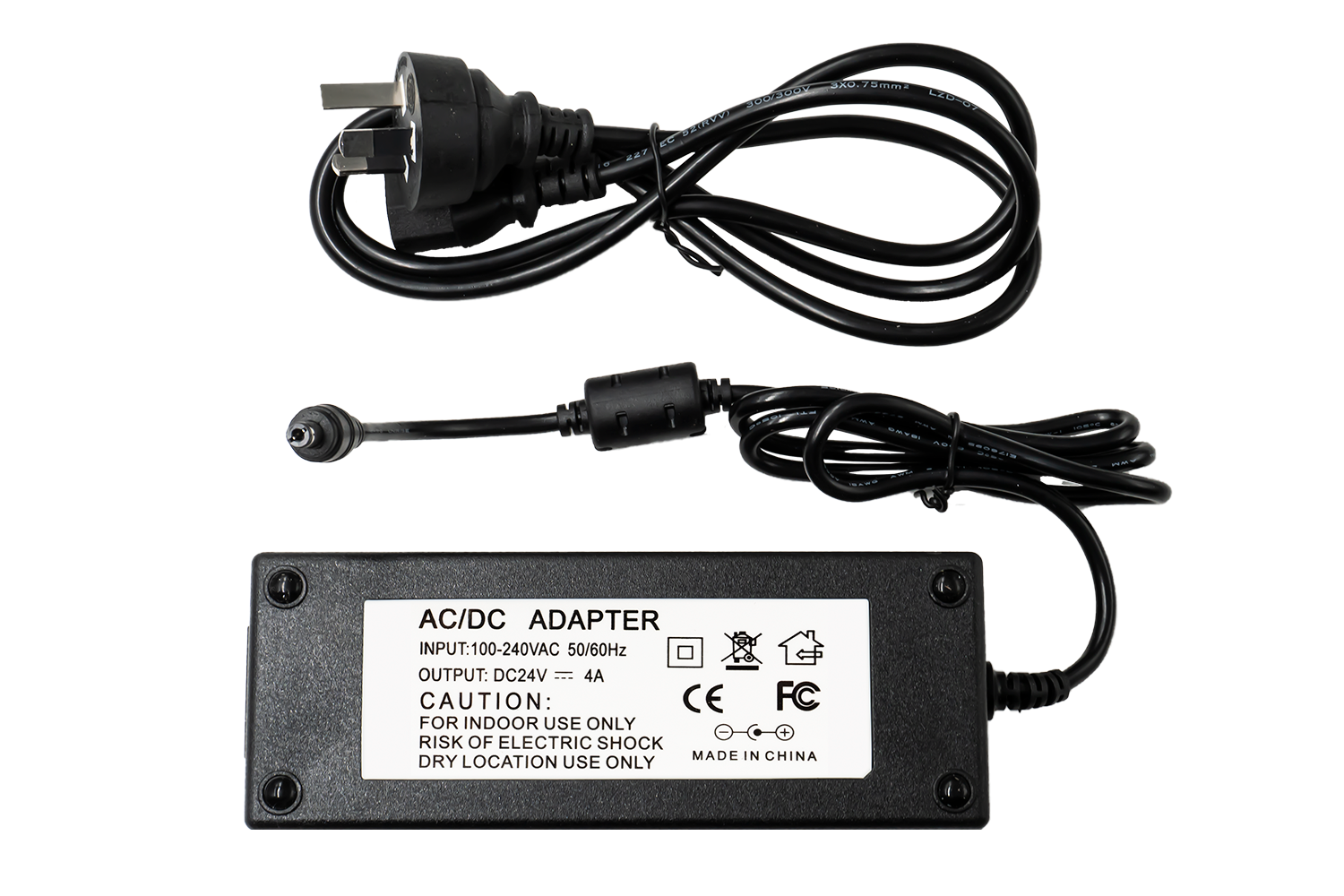 FLEXIPSU100 - power supply 96W, 24VDC output Front Back view 