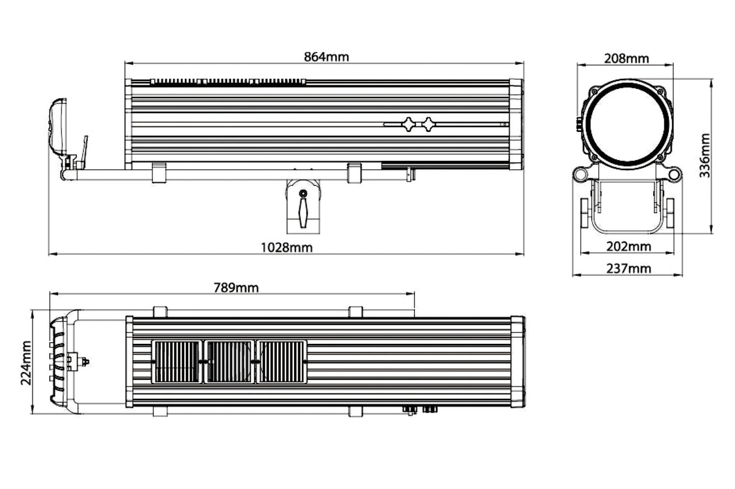 FOLLOW600 - 600W LED Followspot with Stand and Road Case