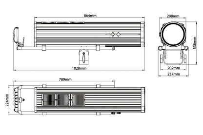 FOLLOW600 - 600W LED Followspot with Stand and Road Case