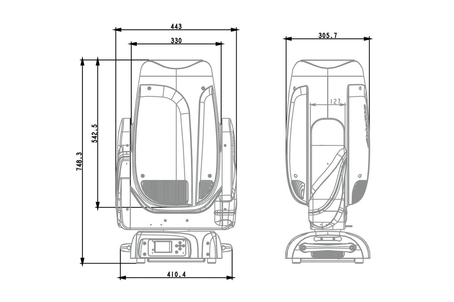 HAVOCH600F - 600W LED Moving Head Hybrid with Framing