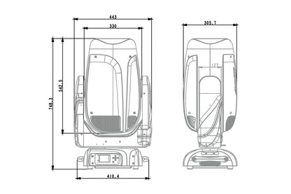 HAVOCH600F - 600W LED Moving Head Hybrid with Framing