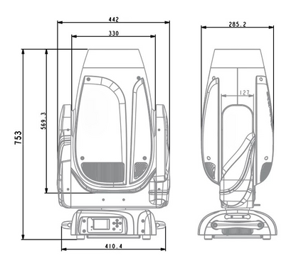 HAVOCH925F - 925W LED Hybrid Moving Head with Framing