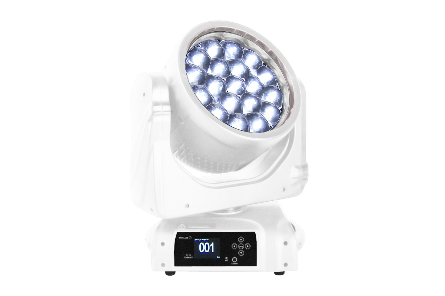HAVOCW19X40-WH - 19 x 40W Zoom Wash Moving Head (White)