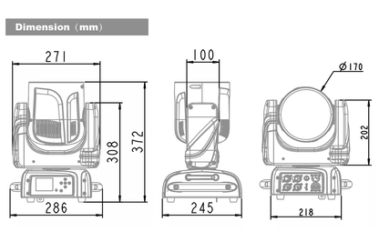HAVOCW7X40 - 7 x 40W Zoom Wash Moving Head