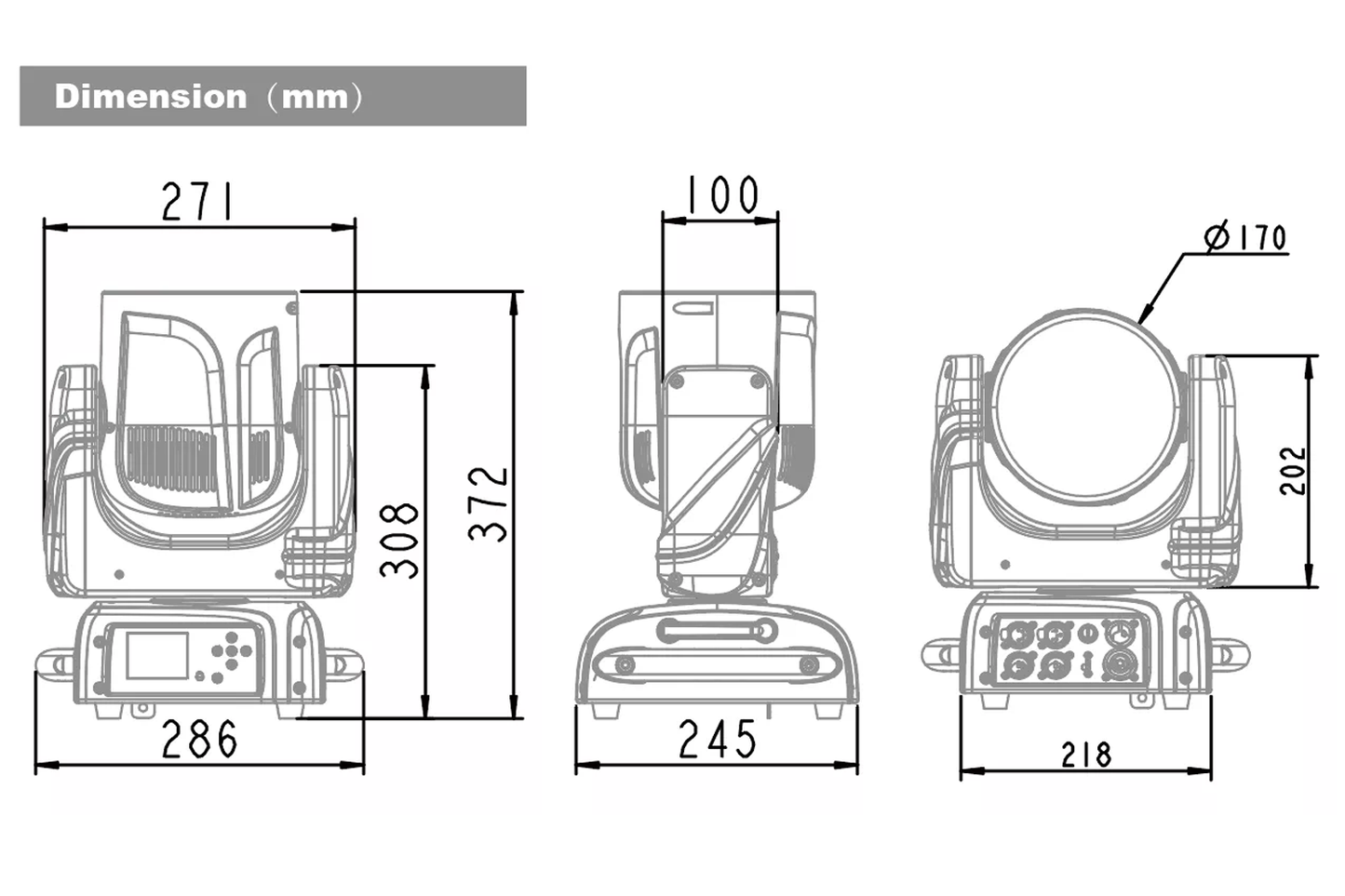 HAVOCW7X40CRI - 7 x 40W Zoom Wash Moving Head