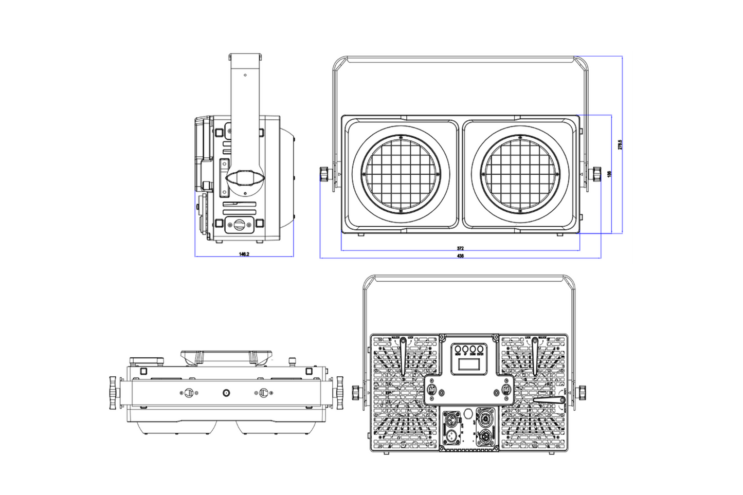 HYBRICK-BL - IP65 Variable White Blinder with Interlocking Housing