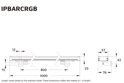 Event Lighting IP Bar line drawing