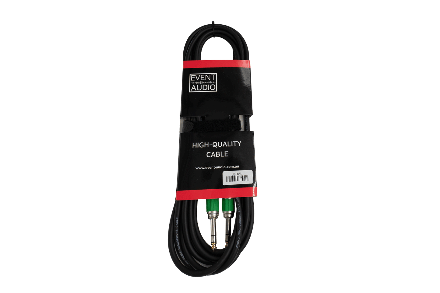 JJ5BALEL - 5m Jack TRS Male to Jack TRS Male Signal Lead - Green Ring
