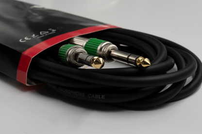 JJ5BALEL - 5m Jack TRS Male to Jack TRS Male Signal Lead - Green Ring