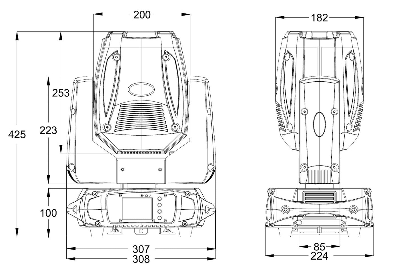 LM180B - 180W Beam Moving Head
