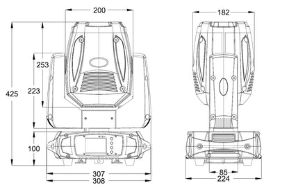 LM180B - 180W Beam Moving Head