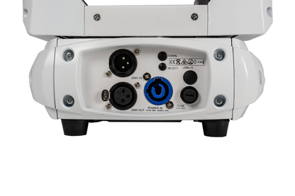 Event Lighting Lite LM6X15W 6x 15W LED RGBW Zoom Wash Moving Head (White Chassis) Rear-Closeup view