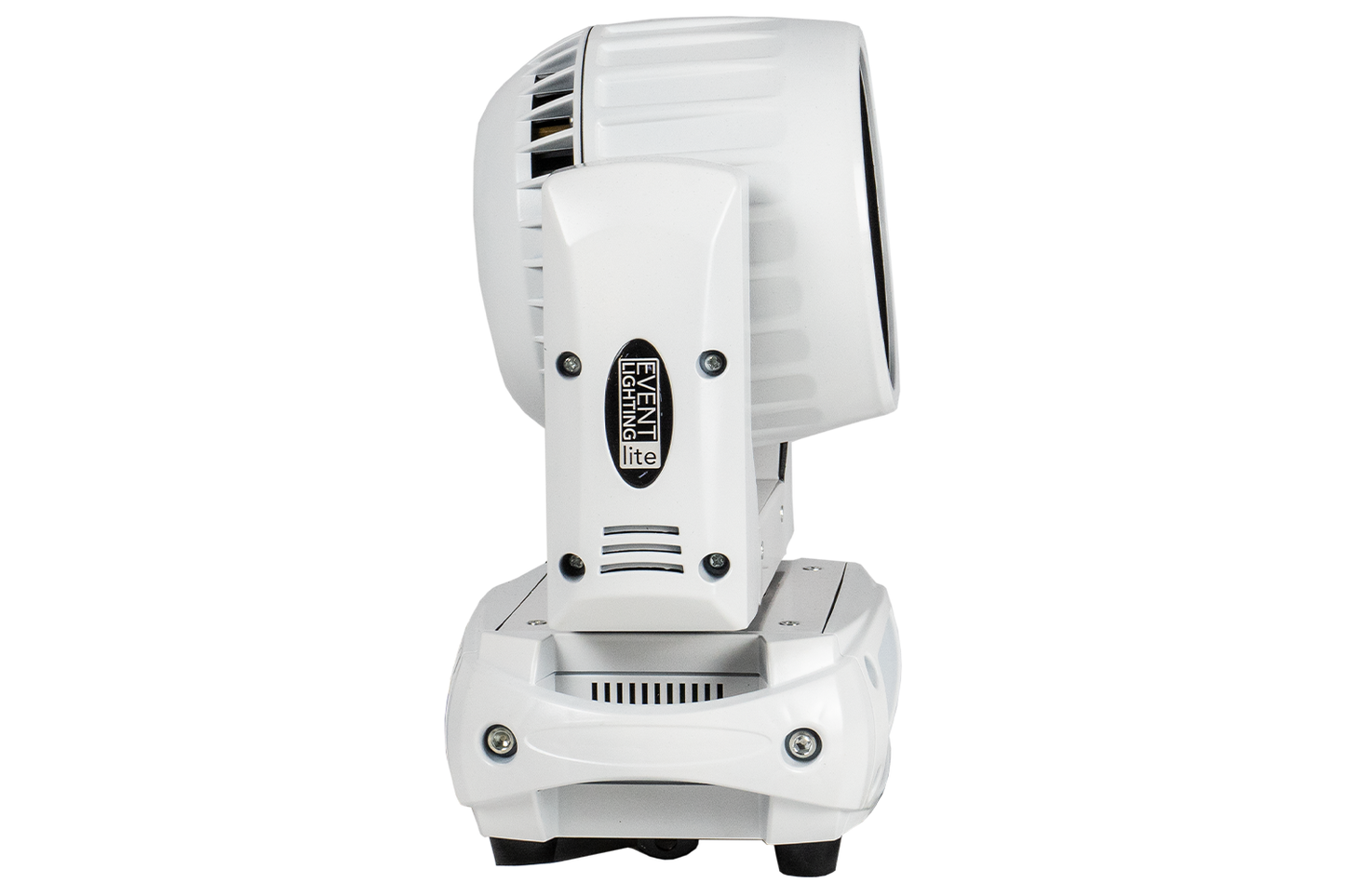 Event Lighting Lite LM6X15W 6x 15W LED RGBW Zoom Wash Moving Head (White Chassis) Side-Down view