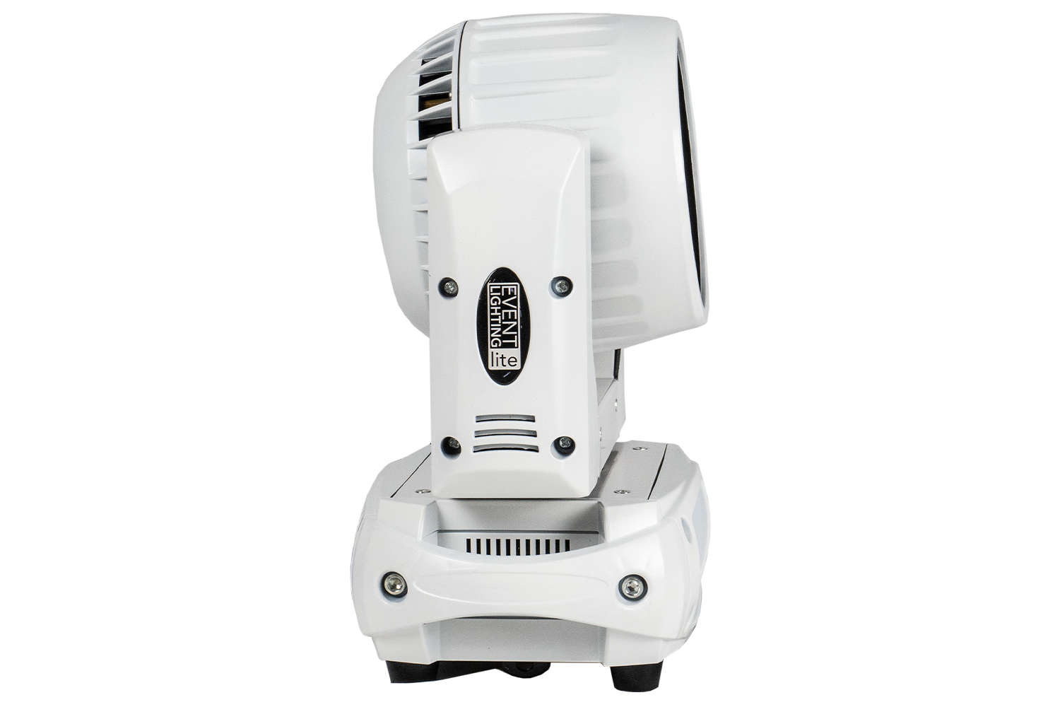 Event Lighting Lite LM6X15W 6x 15W LED RGBW Zoom Wash Moving Head (White Chassis) Side-Down view
