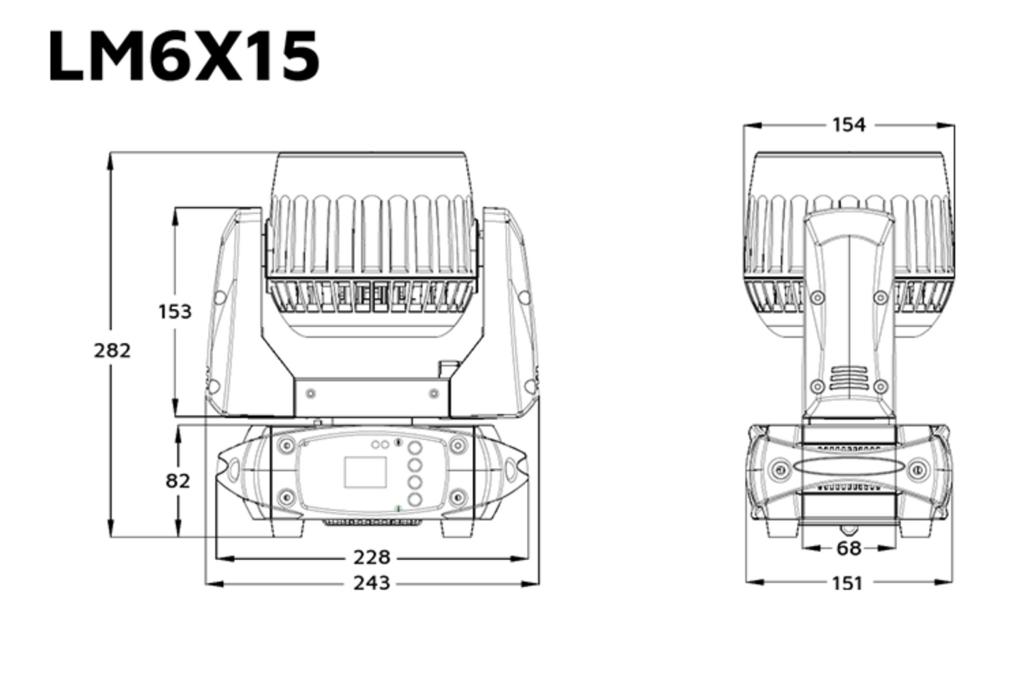 Event Lighting Lite LM6X15 Zoom Wash Moving Head1500 × 1000px