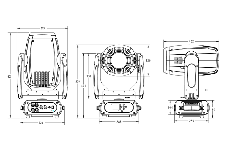 M1H200W - 200W LED Hybrid Moving Head with Zoom