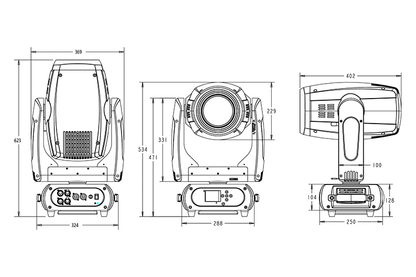 M1H200W - 200W LED Hybrid Moving Head with Zoom