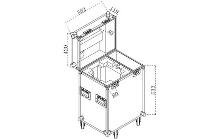 Event Lighting MCASE1LS - Road Case for moving head