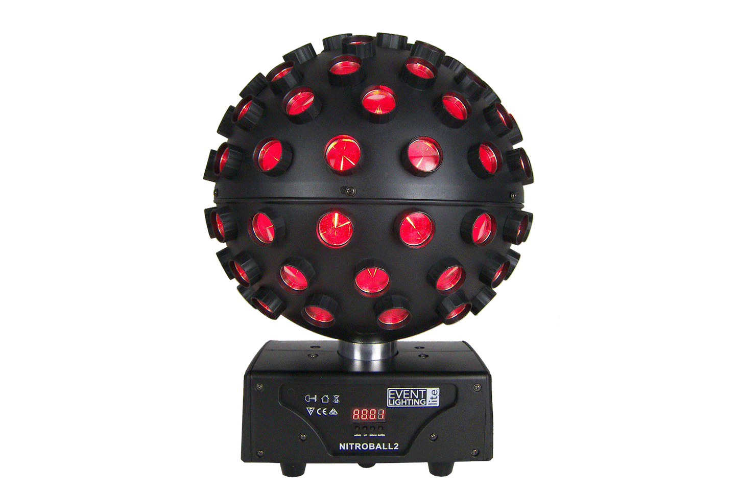 NITROBALL2 - Spherical rotating effect light, 5 x 15W RGBWAUV LED