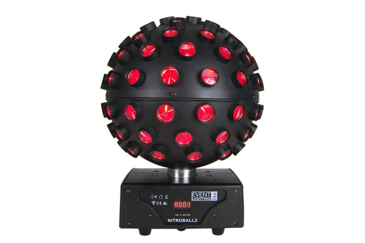 NITROBALL2 - Spherical rotating effect light, 5 x 15W RGBWAUV LED