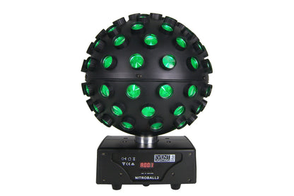 NITROBALL2 - Spherical rotating effect light, 5 x 15W RGBWAUV LED