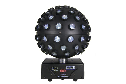 NITROBALL2 - Spherical rotating effect light, 5 x 15W RGBWAUV LED