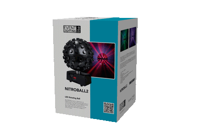 NITROBALL2 - Spherical rotating effect light, 5 x 15W RGBWAUV LED