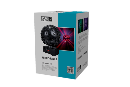 NITROBALL2 - Spherical rotating effect light, 5 x 15W RGBWAUV LED
