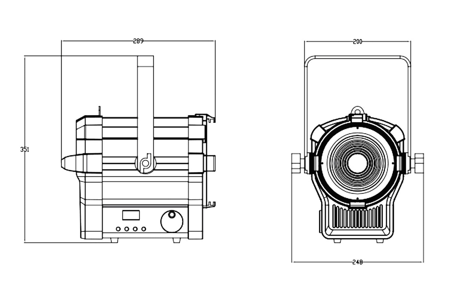 OPERAC100VWF - Compact Fresnel Engine with 100W COB Variable White LED