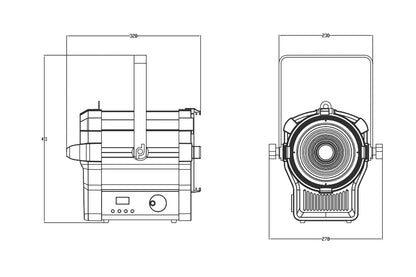 OPERAC200FCF - Compact Fresnel Engine with 200W COB RGBW LED