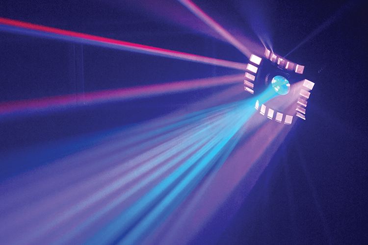Event Lighting Lite ORBIT - 3 in 1 Effect - LED Matrix, LED Multi Beam and White LED Strobe