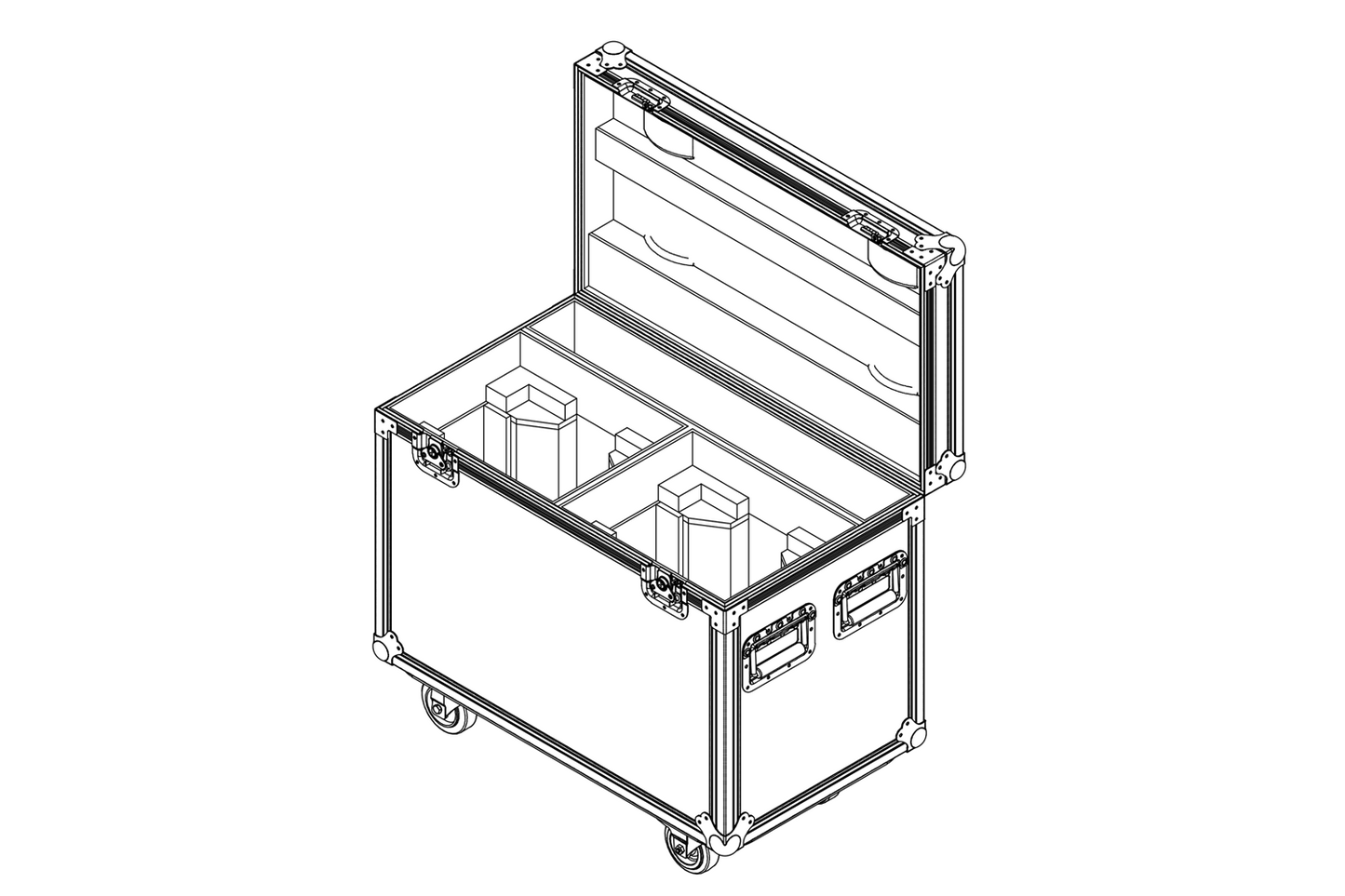 Event Lighting MCASE2LS - Road Case for Moving Head Overall View