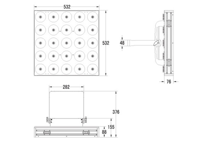 PAN5x5x30 - 25 x COB RGB 30W LED Pixel Control Panel