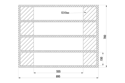 Event Lighting PAN8X1CASE4WC Road Case