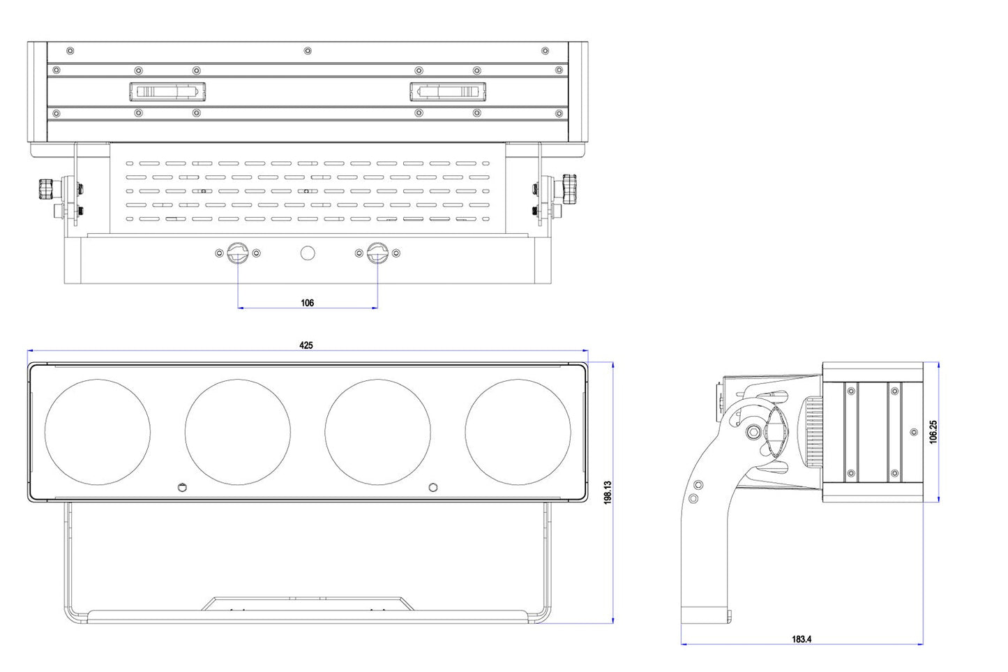 PANX41 - 4x1 40W COB RGB+CW+WW Pixel Control Panel