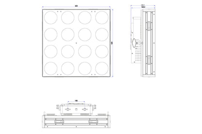 PANX44 - 4x4 40W COB RGB+CW+WW Pixel Control Panel