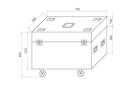PAR12CASEWCAF - Road Case for Par 12 (fits 8 units)