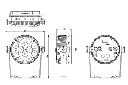 PAR12Q - Indoor Pro Par with 12 x 8W RGBW LEDs