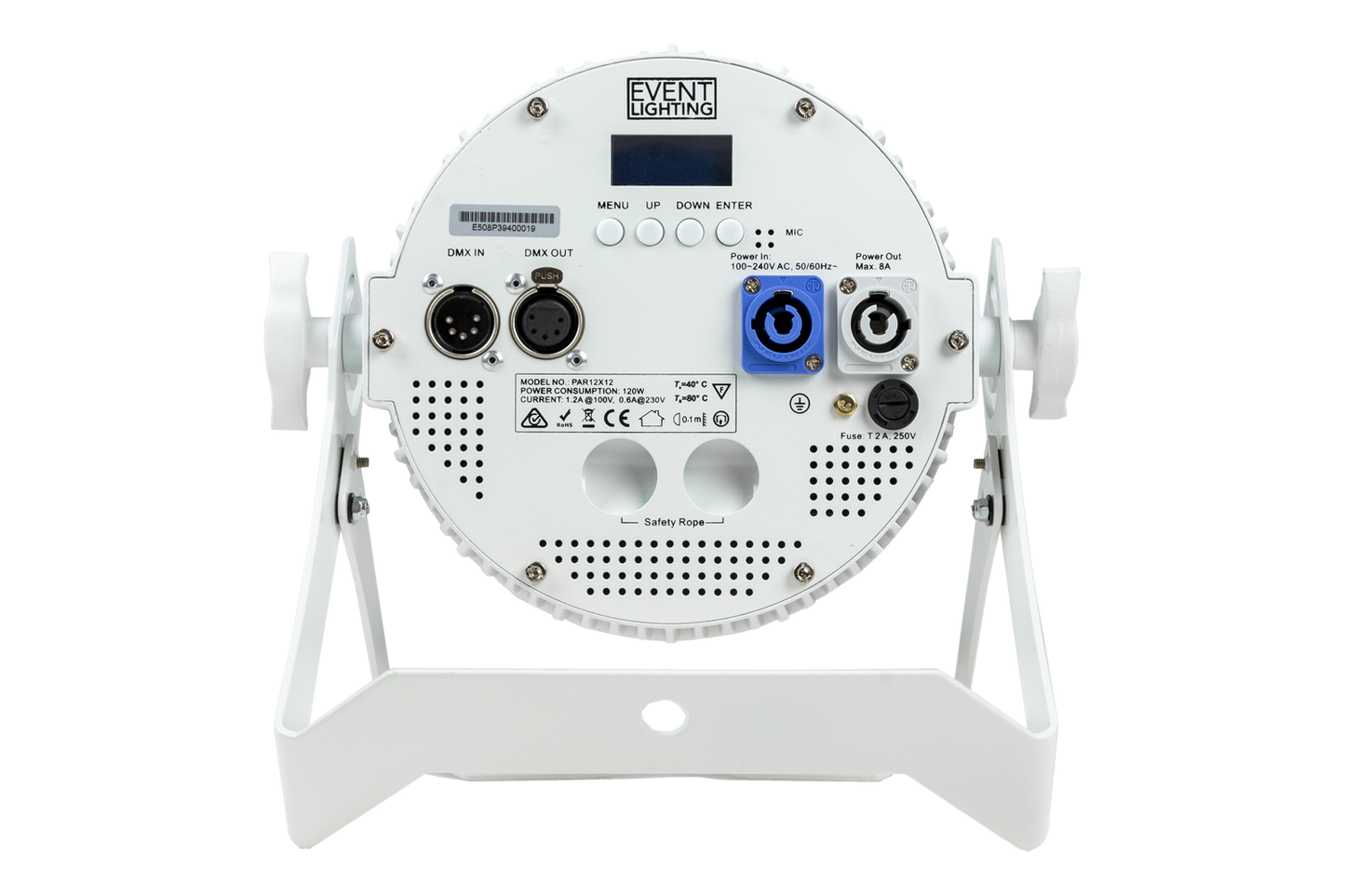 PAR12H-WH - Indoor Pro Par with 12 x 12W RGBWAU LEDs