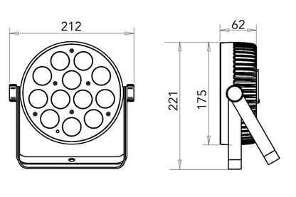 PAR12X4UVL - Indoor Dedicated UV Lite Par