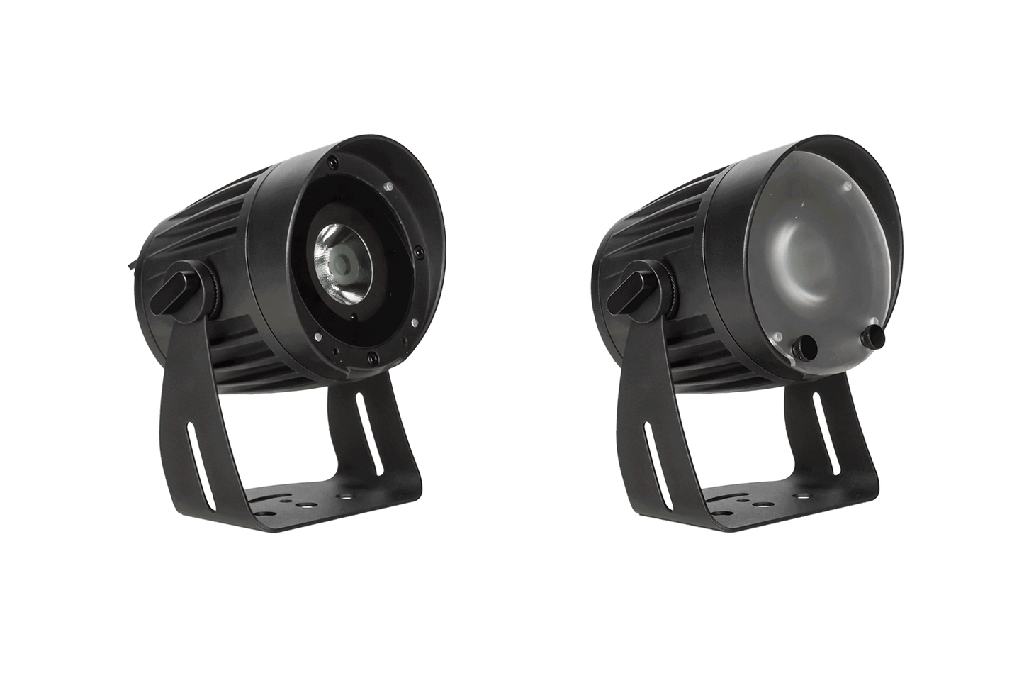 Event Lighting PAR1X15O - Outdoor 1x 15W RGBW Pro PAR with Wireless DMX frost filter on and frost filter off