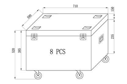 Event Lighting - PAR5BDCASEWC - Road Case For Par 5 with Barn Doors