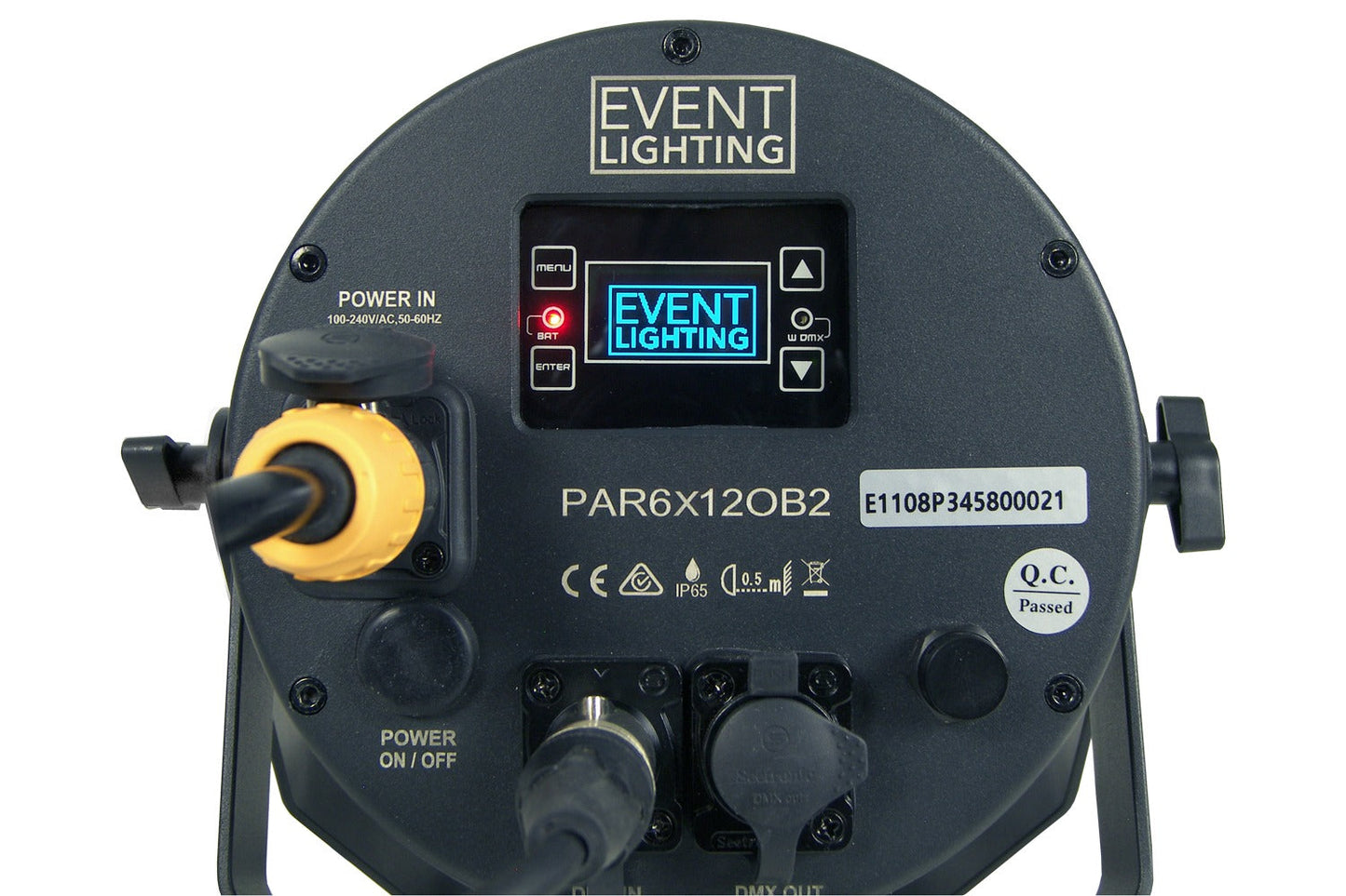 PAR6X12OB2 - Outdoor Battery Pro Par with 6 x 12W RGBWAU LEDs