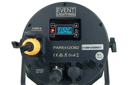 PAR6X12OB2 - Outdoor Battery Pro Par with 6 x 12W RGBWAU LEDs