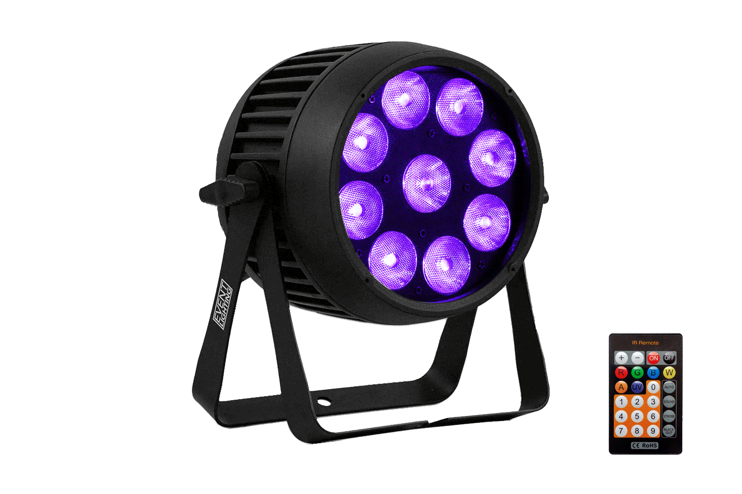 PAR9X12BH-IP - Outdoor Battery Pro Par with 9 x 12W RGBWAU LEDs