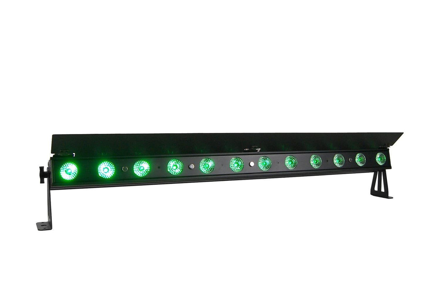 PIXBAR12Q - 12 x 8W RGBW Pixel Control Bar with barndoor