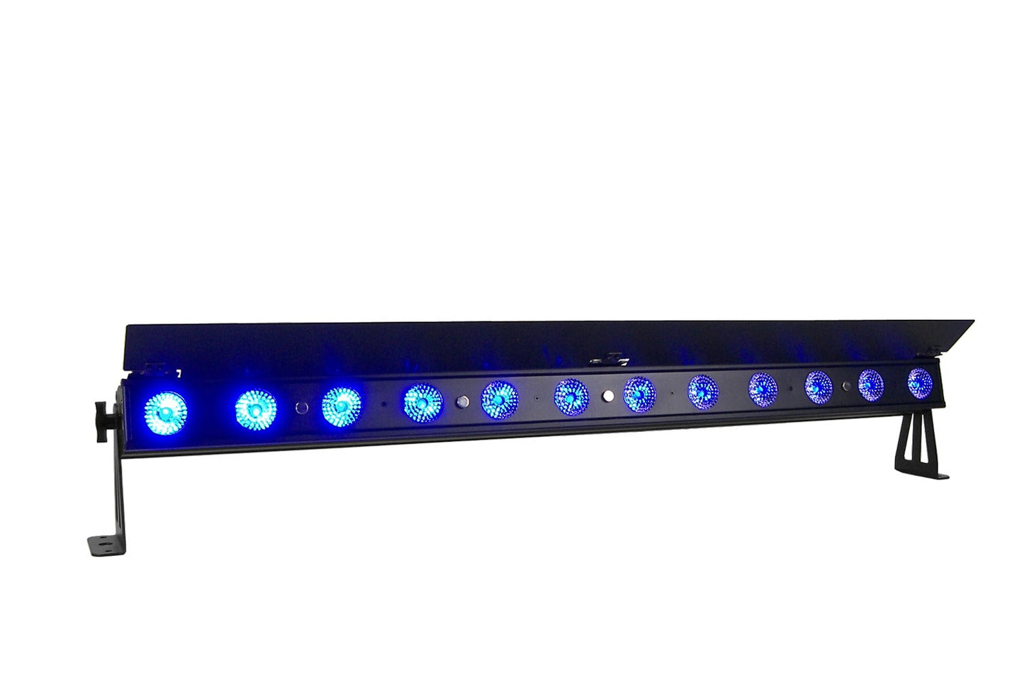 PIXBAR12Q-WH - 12 x 8W RGBW Pixel Control Bar with barndoor (White)