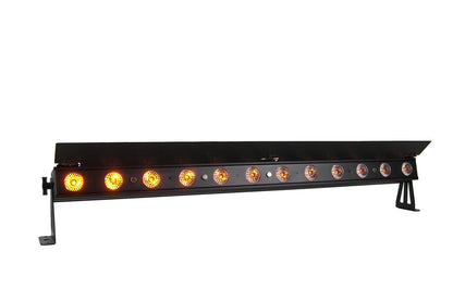 PIXBAR12H - 12 x 12W RGBWAU Pixel Control Bar with barndoor