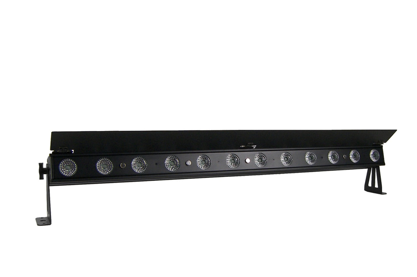 PIXBAR12Q - 12 x 8W RGBW Pixel Control Bar with barndoor